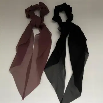 스크런치 머리끈 헤어 액세서리 2세트