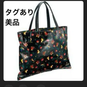 FEILER 꽃무늬 토트백 블랙 비닐