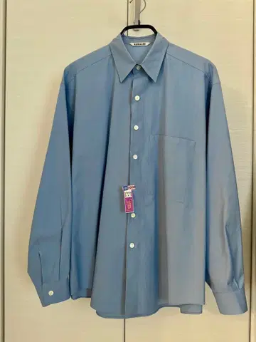25SS AURALEE WASHED FINX TWILL BIG SHIRT