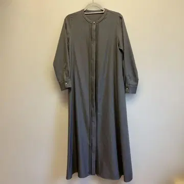 그레이 긴팔 풀렝스 원피스