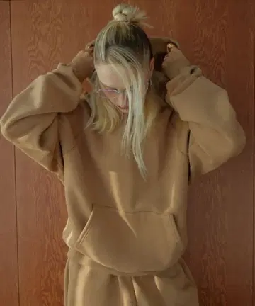 WONEM 바이컬러 HEAVY 코튼 맨투맨 후디