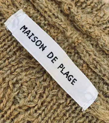 MAISON DE PLAGE 알파카 케이블 짜임 니트 가디건