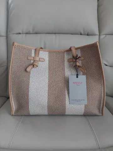 [ 새상품 ] 지아니카리니 멀티 스트라이프 토트백