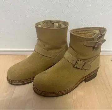 레드 버드 엔지니어 부츠 화이트 베이지