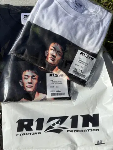 RIZIN T셔츠 하라카와 쿄헤이 각종 화이트 블랙