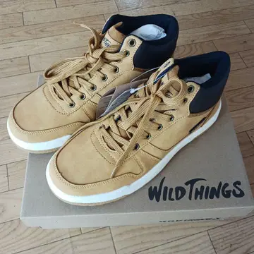 WILD THINGS 하이컷 스니커즈 브라운