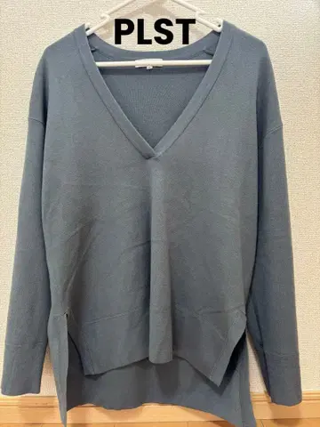 PLST 스무디 레이온 블렌드 딥 V넥 스웨터 니트