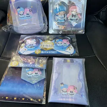 Happy 복권 산리오 캐릭터 키키&라라 세트 총 5종 합계 5점