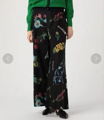 caban 플라워 프린트 와이드 팬츠