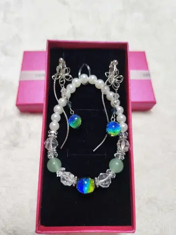 반딧불이 유리 귀찌 팔찌