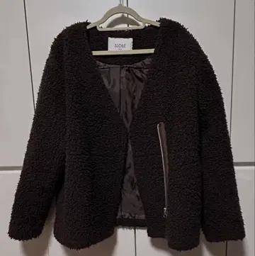 SLOBE IENA 다크 브라운 보아 재킷