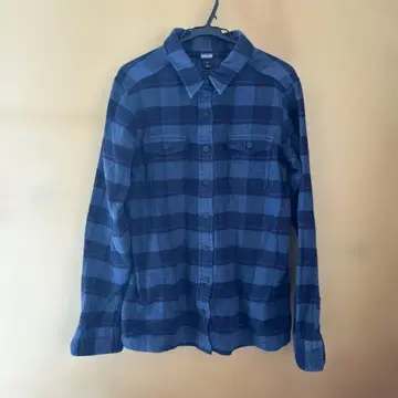 patagonia 파타고니아 체크 셔츠 긴팔 블루 계열 핑크 라인