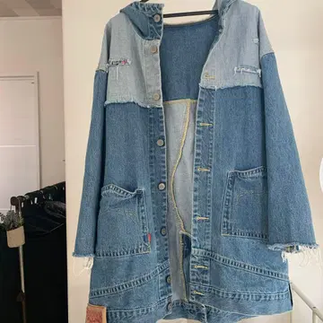 후드 부착 데님 자켓 Made in USA