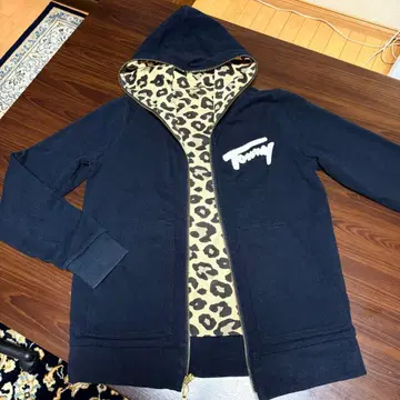 TOMMY HILFIGER 타미힐피거 리버서블 후드티 레오파드