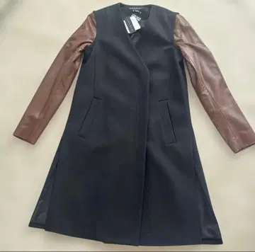 택 포함 새상품 띠어리 롱 코트 가죽