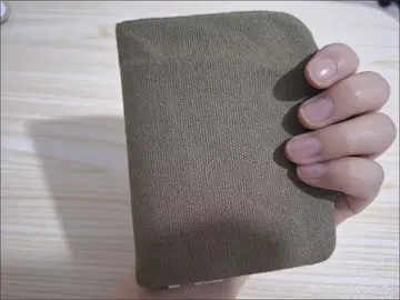 올리브 그린 접이식 지갑 캔버스