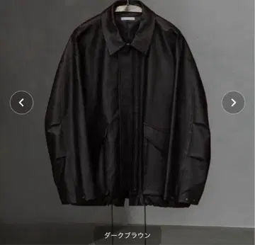 WYM LIDNM 가죽 미니 블루종 다크 브라운 S 사이즈