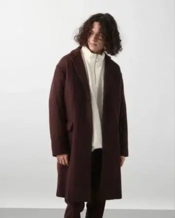 묶음 구매 할인 HARE 비슈 울 헤링본 체스터 코트 S