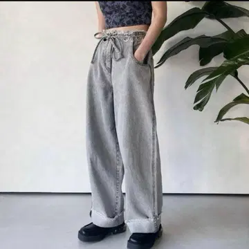 musubore 무스보레 와이드 데님 팬츠