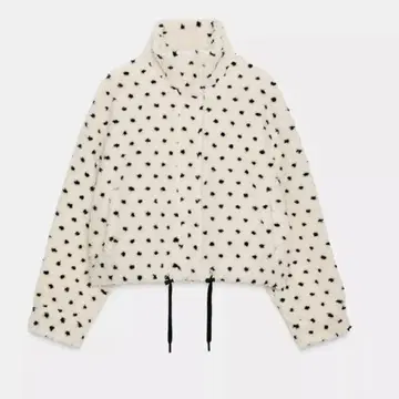 ZARA 자라 물방울 패턴 보아 자켓