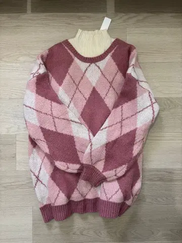 Heather 아가일 무늬 스웨터 F