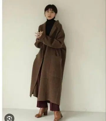 todayful 오버 체크 코트 36