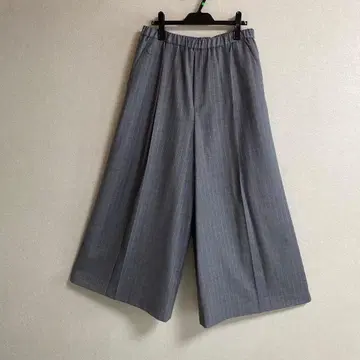 K.T KIYOKO TAKASE 그레이 스트라이프 와이드 팬츠
