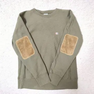 고품질 챔피온 리버스 위브 복각 엘르 패치 카키 XL
