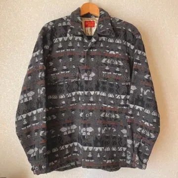 올드 SUGAR CANE 네이티브 무늬 울 자켓