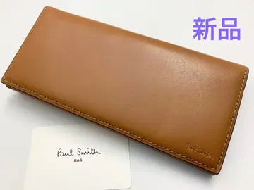 [ 새상품 ] 폴스미스 가죽 장지갑 올드 가죽 멀티 스트라이프 카멜