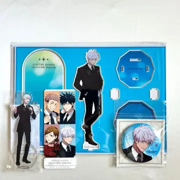 주술회전 환영야광본점 아크릴 스탠드 캔뱃지 특전 고죠 사토루