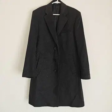 Bilancia 캐시미어 100% 블랙 체스터 코트