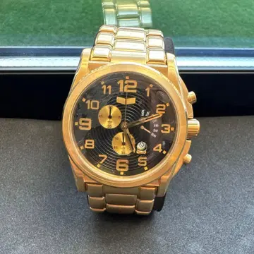 VESTAL 골드 크로노그래프 손목시계