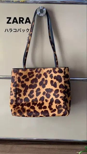 ZARA 레오파드 무늬 송치 토트백 새상품급