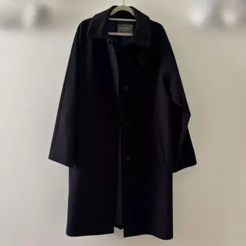 유나이티드 애로우즈 스텐 칼라 롱 코트 네이비