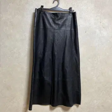 L'Equipe Yoshie Inaba 블랙 가죽 롱 스커트 9