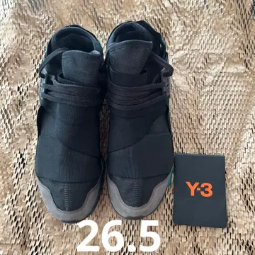 Y-3 하이컷 스니커즈 블랙/터콰이즈