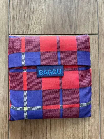 BAGGU 스탠다드 타탄 체크 빨간색 바구