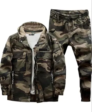 작업복 카모플라쥬 상하의 세트