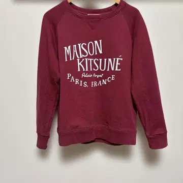 메종 키츠네 버건디 맨투맨