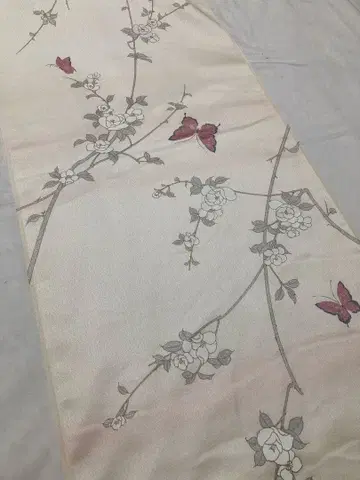 단고 크레이프 원단 순수 실크 옷감 나비 동백