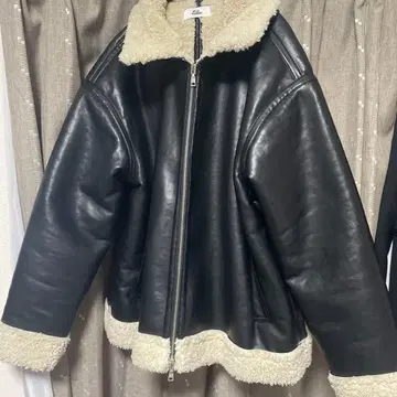 LOOSE PU 가죽 오버 B3 자켓 M 사이즈