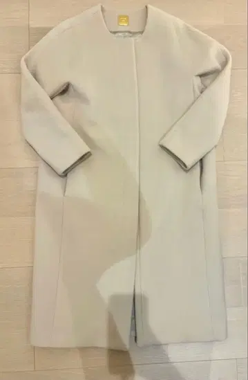 뮤즈 두지엠 클라세 노카라 롱 코트 울 그레이지