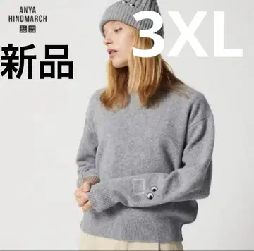 [ 새상품 ] 주말 한정 가격 유니클로 안야 힌드마치 라무 크루넥 스웨터