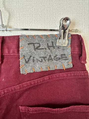 론 헤르만 VINTAGE 버건디 플레어 청바지 25
