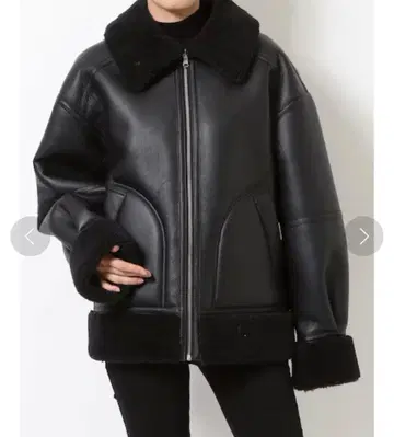 MURUA 리버서블 미들 페이크 무스탕 자켓