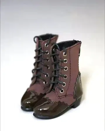 신발 msd, 1/4 사이즈 브라운 레이스업 인형용 부츠