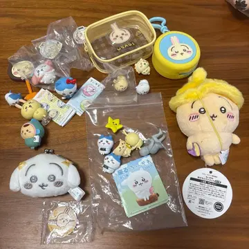 치이카와 마스코트 파우치 가마구치 피규어 앉은 스트랩 캔뱃지