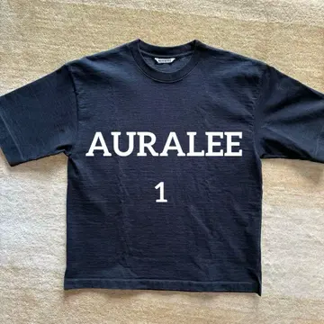 [ 새상품급 ] AURALEE STAND UP TEE 블랙 1