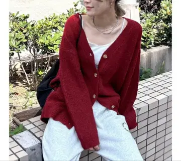 Ungrid 니트 가디건 레드